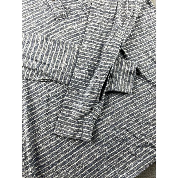 Faherty Henley Shirt Men's L Blue Heathered Stripe Baselayer Outdoors Pocket - Picture 3 of 11
